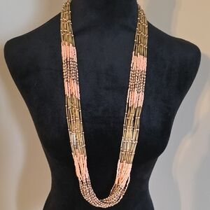 Elegant Multi-Strand Beaded Necklace